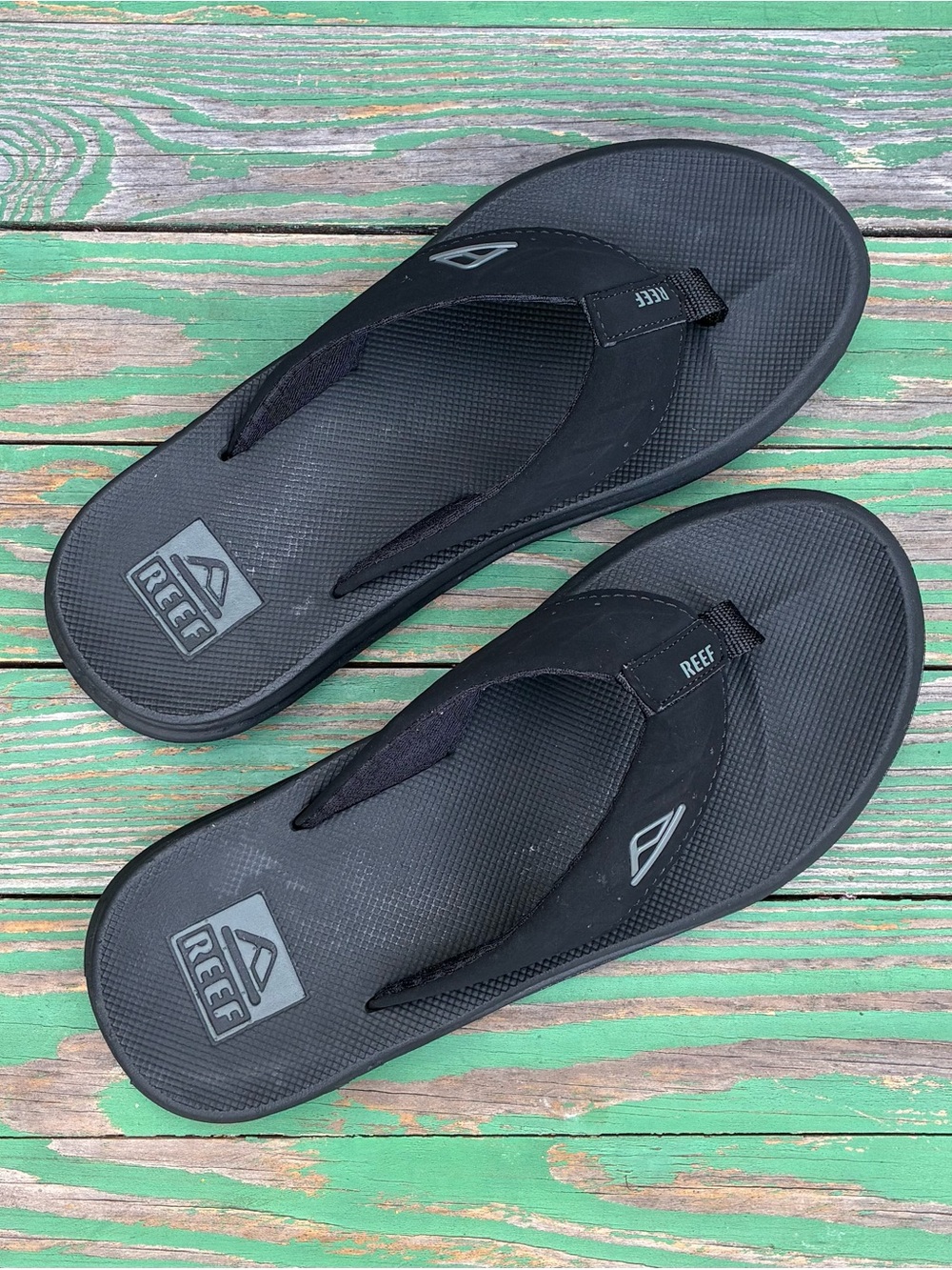 Reef Mens Sandals Phantoms Black Size 8 Flip Flops Slip On Comfort Casual Beach